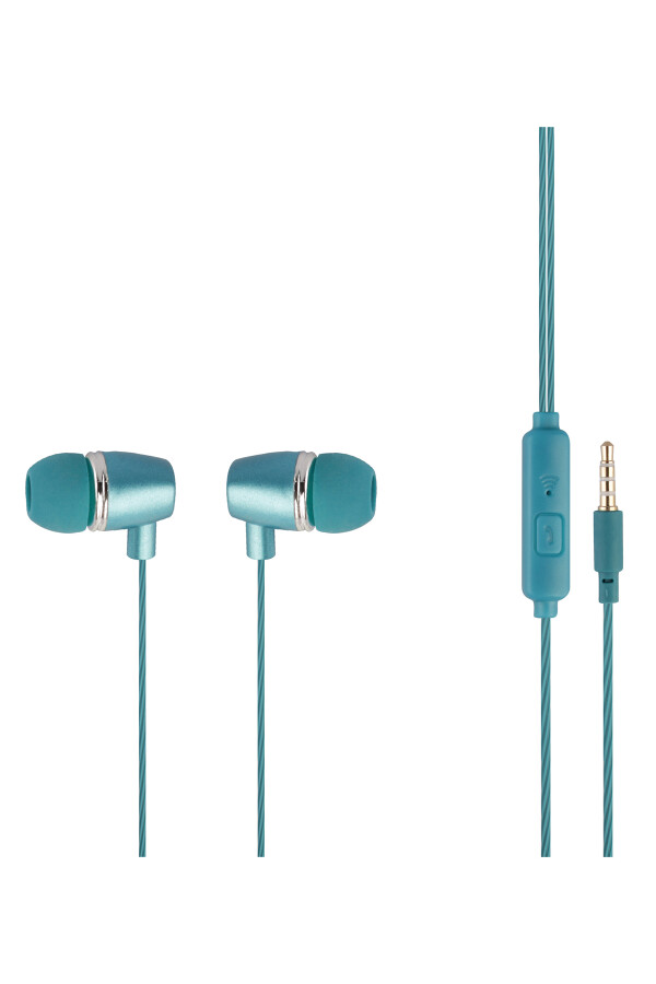MF Product Acoustic 0095 Mikrofonlu Kablolu Kulak İçi Kulaklık Mavi	 - 1