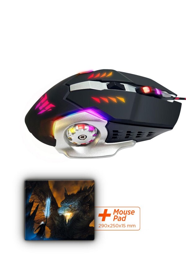 Polosmart PGM24 Kablolu Gaming Mouse + Mouse Pad - 3